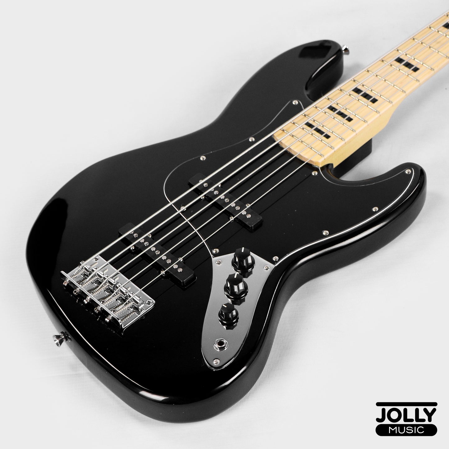 JCraft JB-1 J-Offset 5-String Bass Guitar with Gigbag - Black