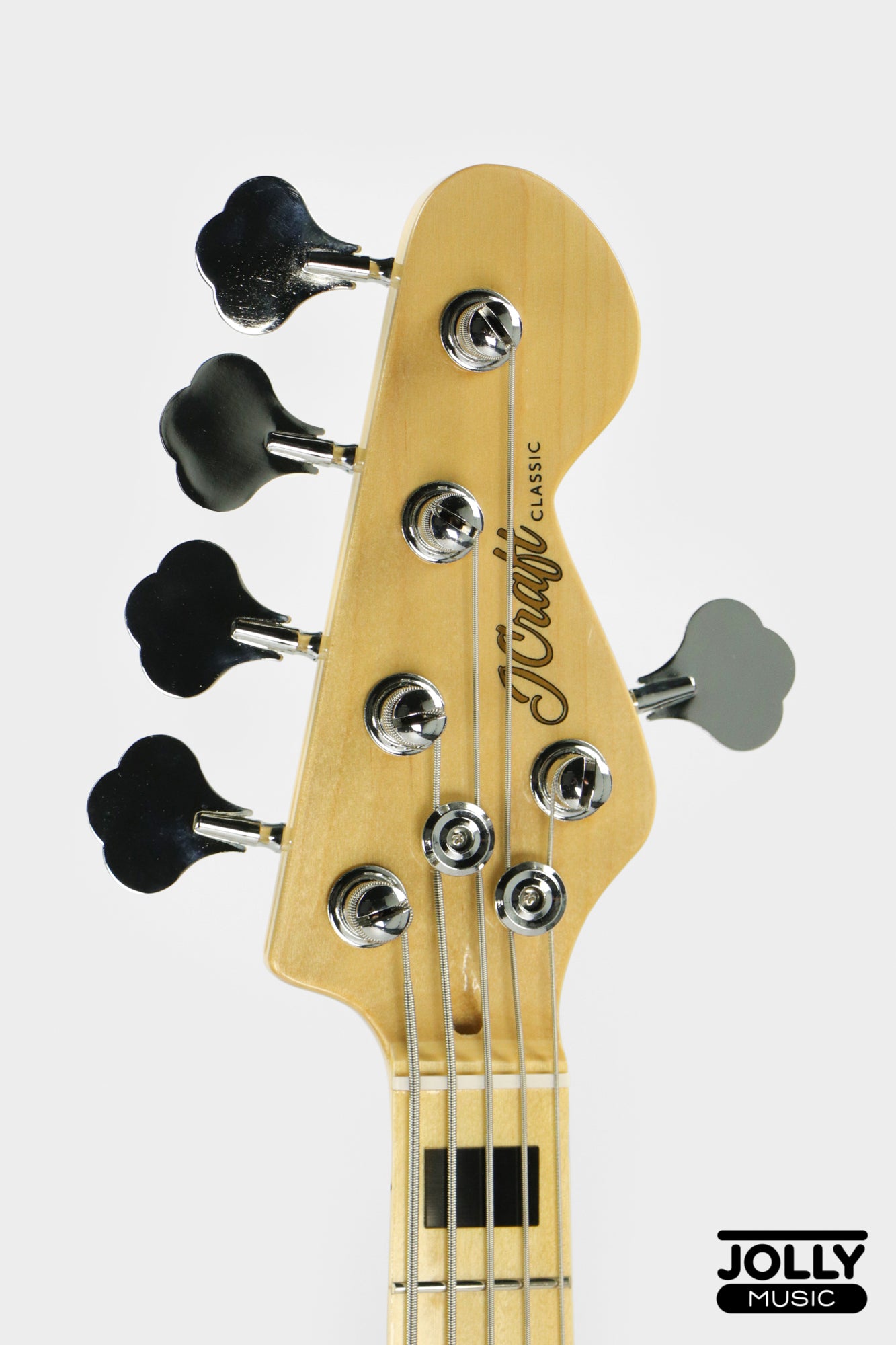 JCraft JB-1 J-Offset 5-String Bass Guitar with Gigbag - Natural