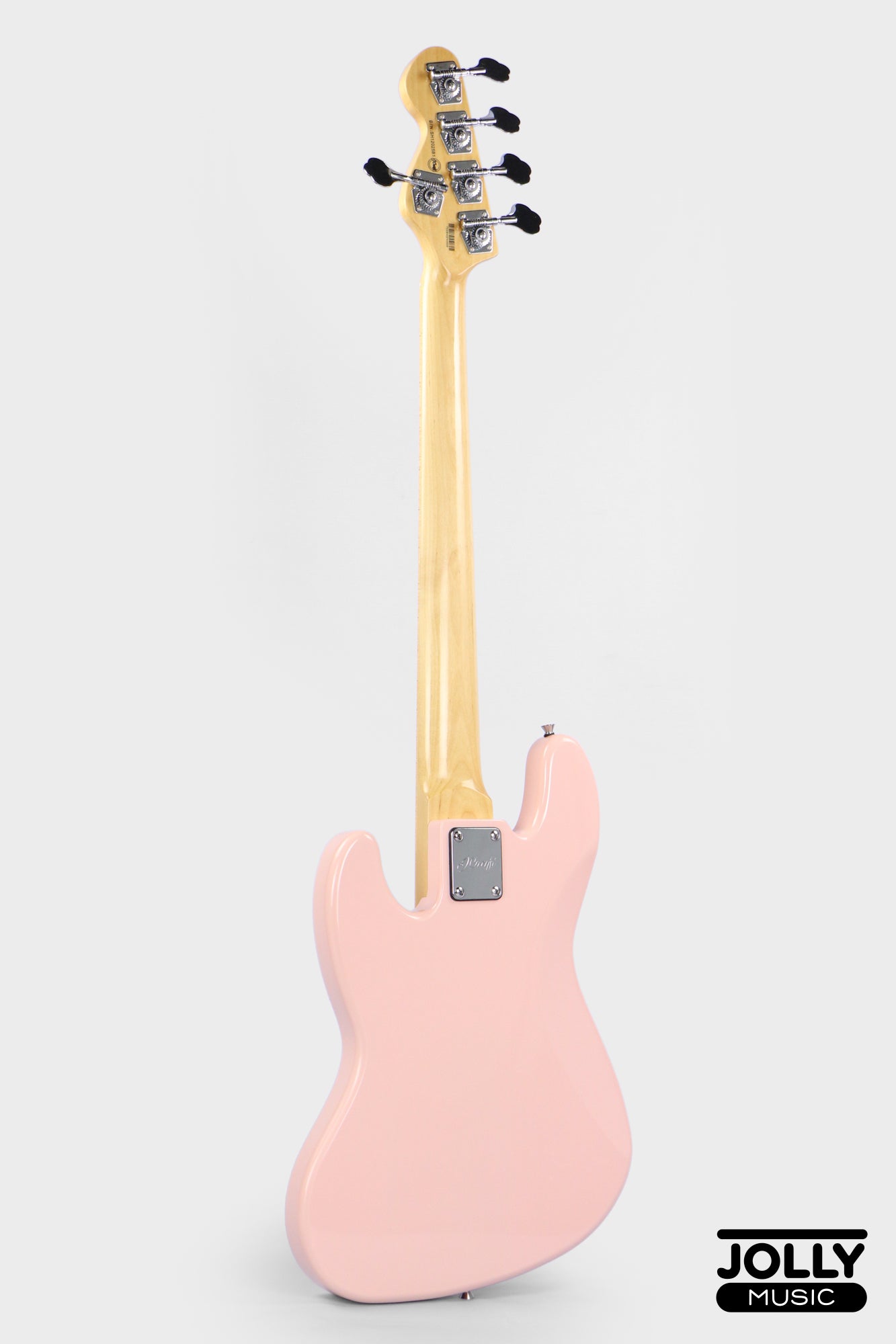 JCraft JB-1 J-Offset 5-String Bass Guitar with Gigbag - Shell Pink