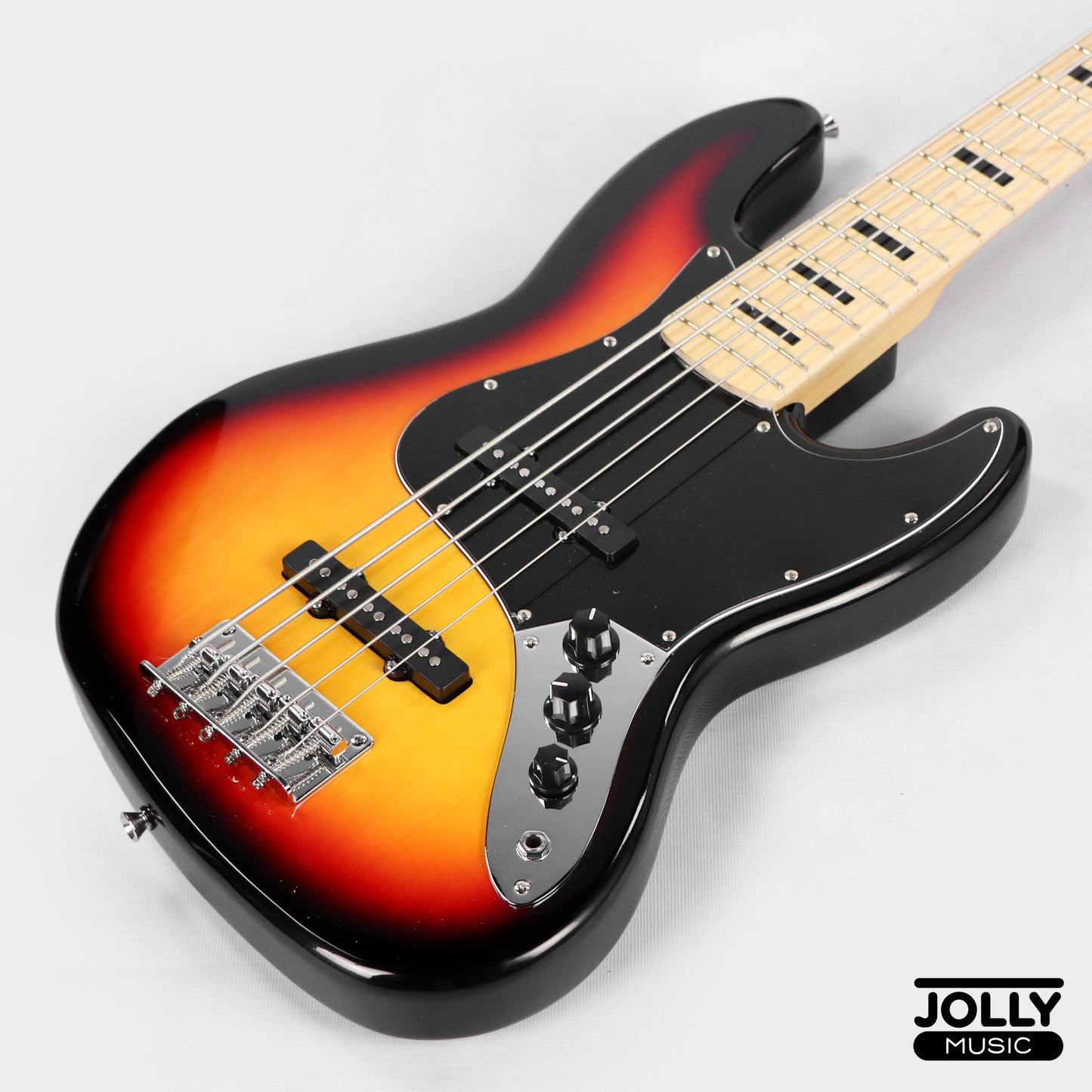 JCraft JB-1 J-Offset 5-String Bass Guitar with Gigbag - Sunburst