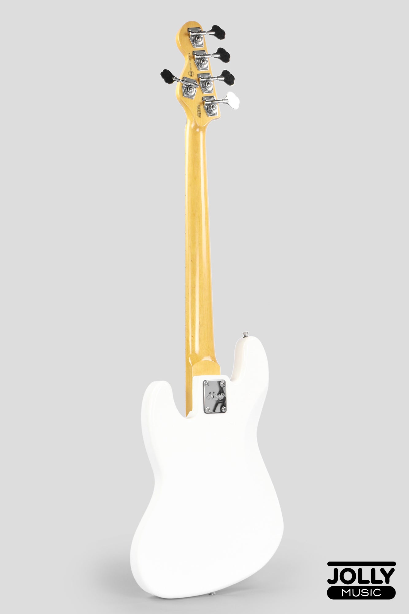 JCraft JB-1 J-Offset 5-String Bass Guitar with Gigbag - White