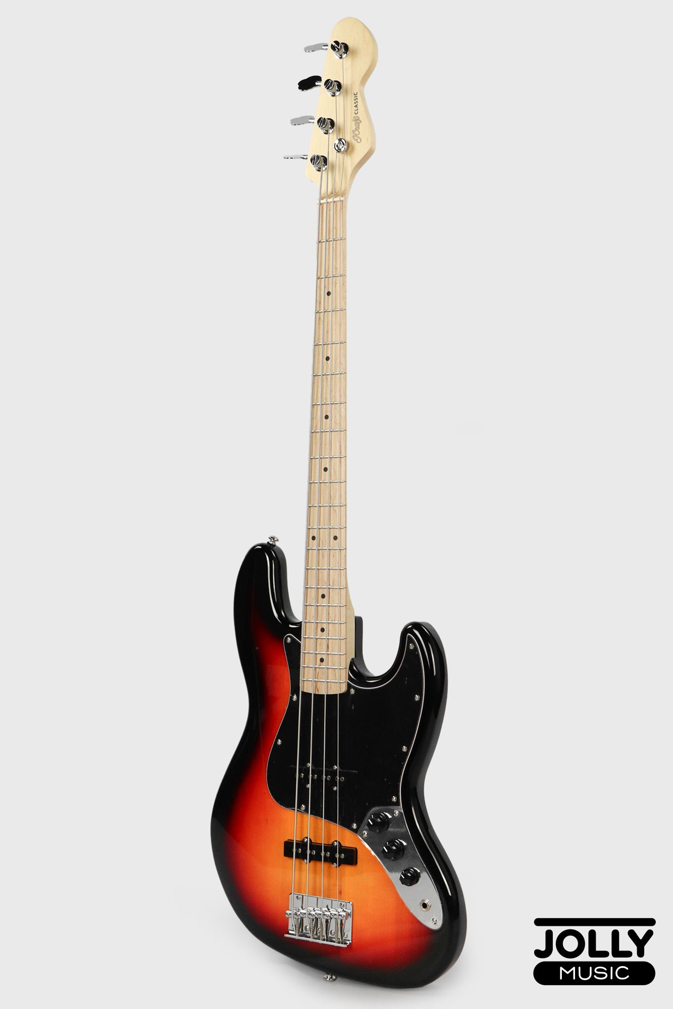 JCraft JB-2 4-String Electric Bass 2026 - Maple / Sunburst