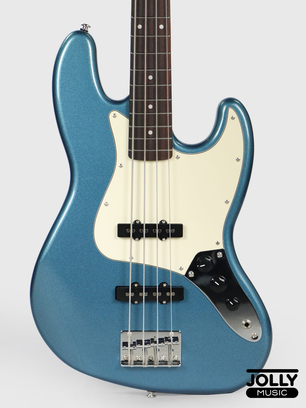 JCraft JB-2 4-String Bass 2026 - Rosewood / Metallic Blue