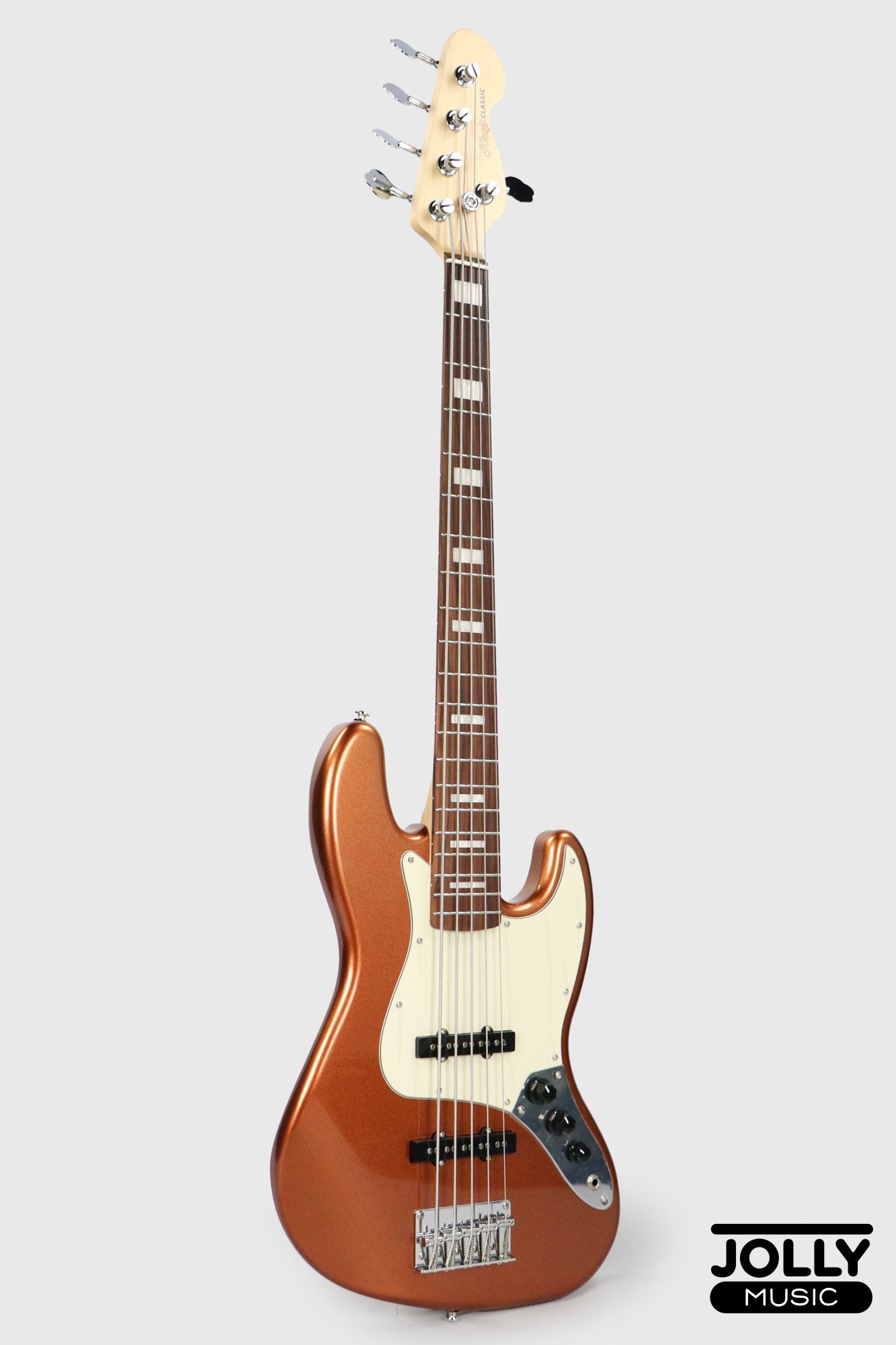Jcraft JB-2 5-String Electric Bass 2026 - Rosewood / Metallic Gold