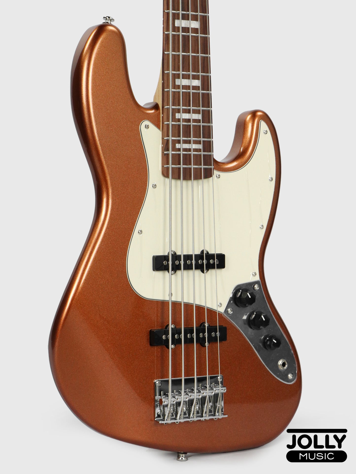 Jcraft JB-2 5-String Electric Bass 2026 - Rosewood / Metallic Gold