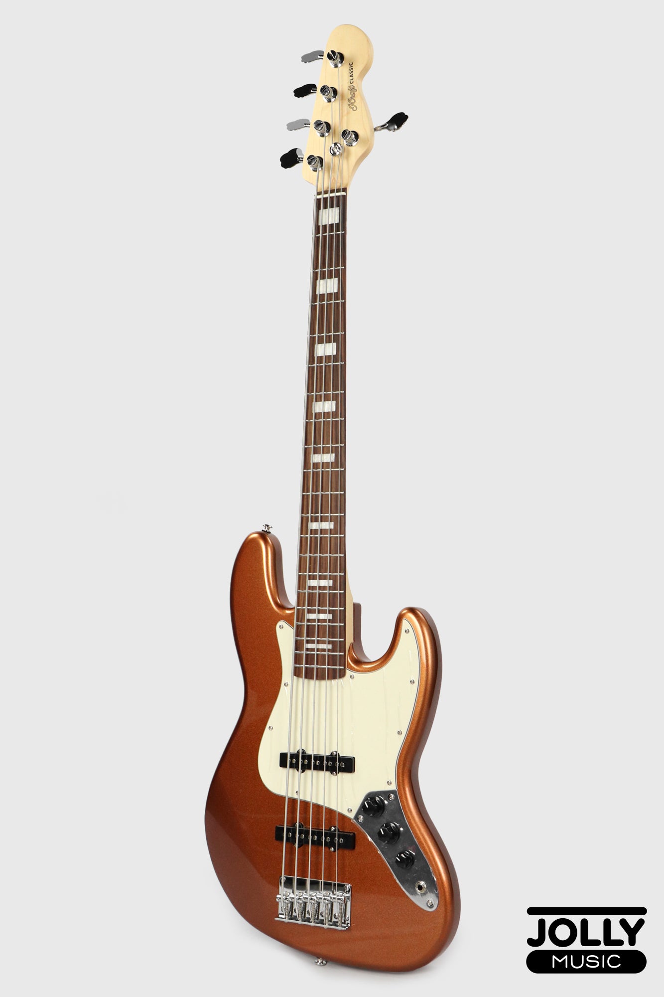 Jcraft JB-2 5-String Electric Bass 2026 - Rosewood / Metallic Gold