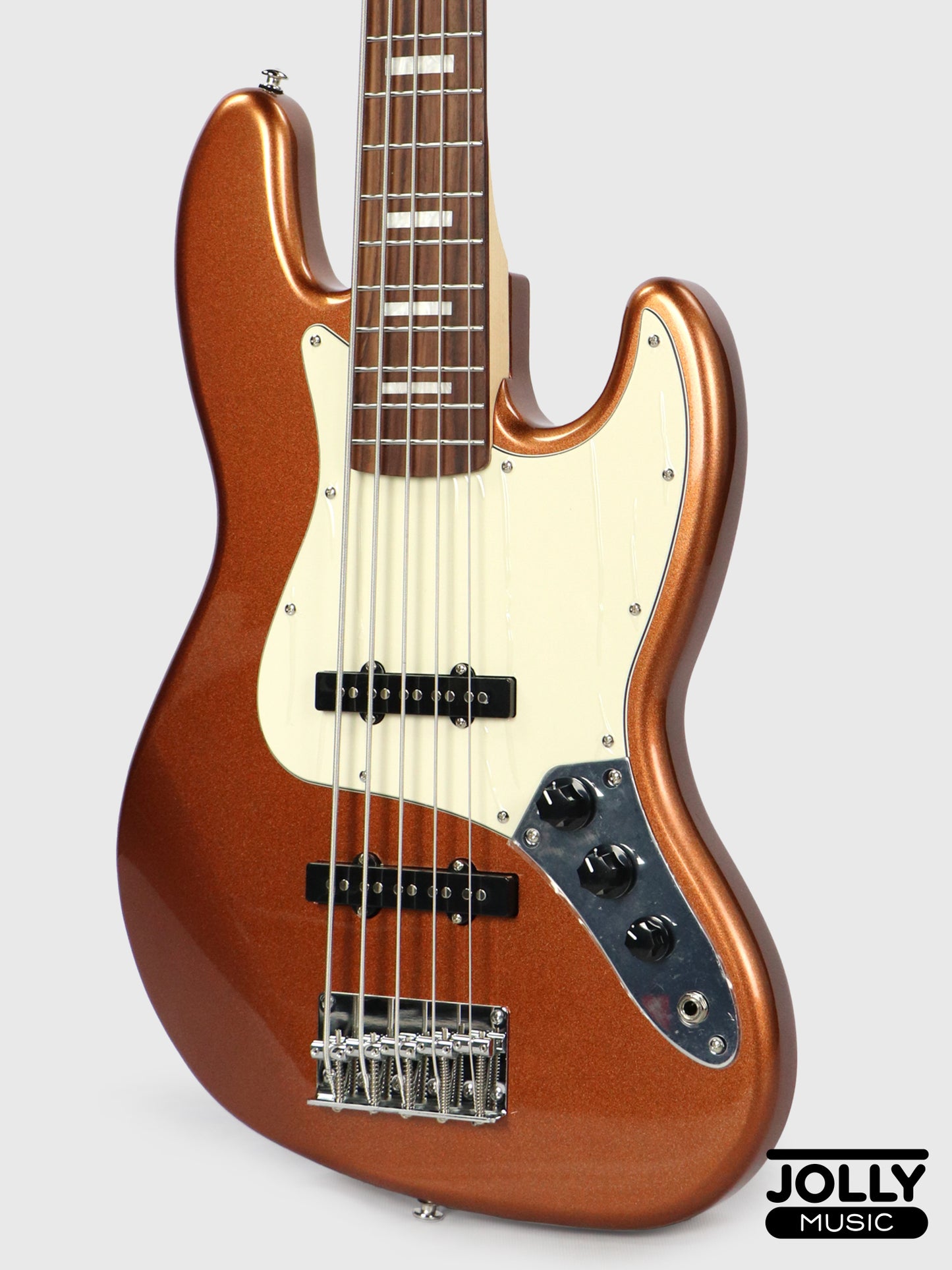 Jcraft JB-2 5-String Electric Bass 2026 - Rosewood / Metallic Gold