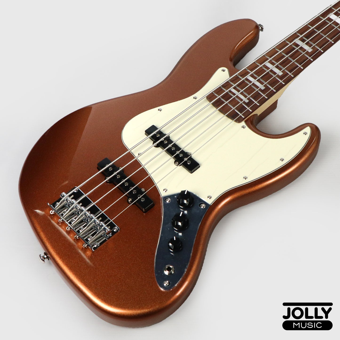Jcraft JB-2 5-String Electric Bass 2026 - Rosewood / Metallic Gold