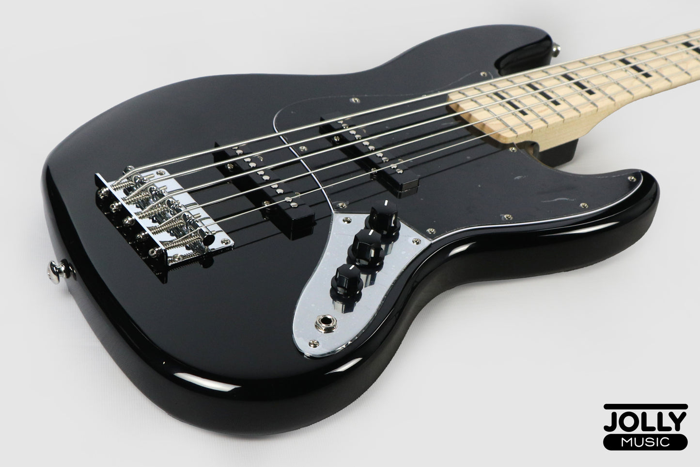JCraft JB-2 5-String Electric Bass 2026 - Maple / Black