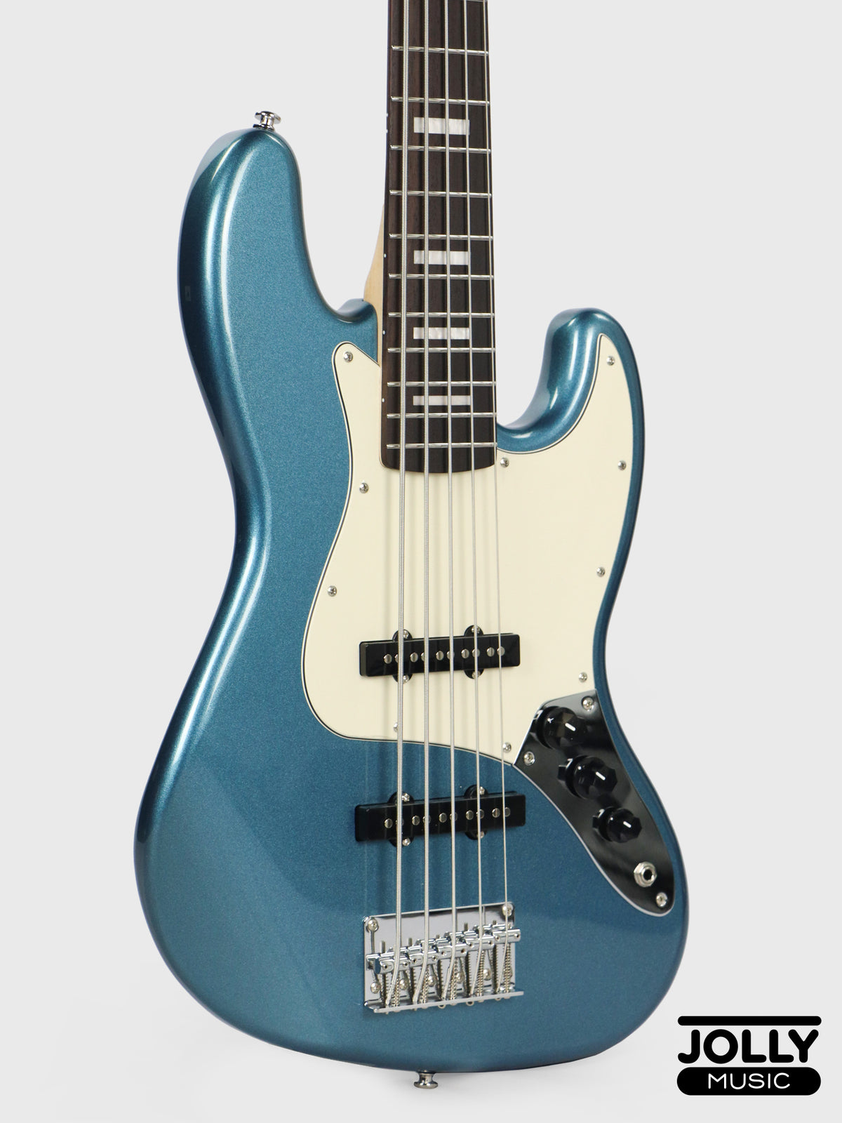 JCraft JB-2 5-String Bass 2026 - Rosewood / Metallic Blue