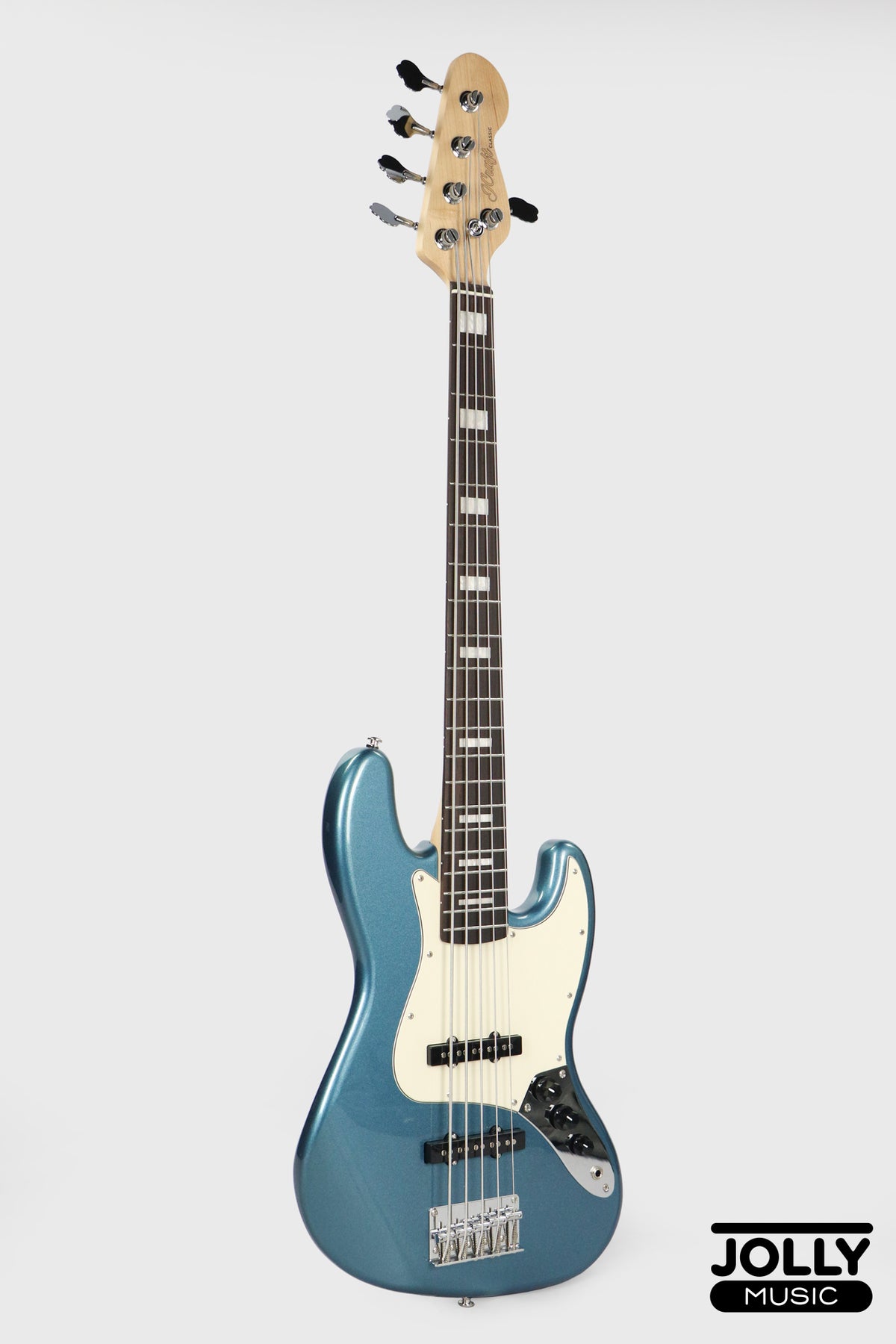 JCraft JB-2 5-String Bass 2026 - Rosewood / Metallic Blue