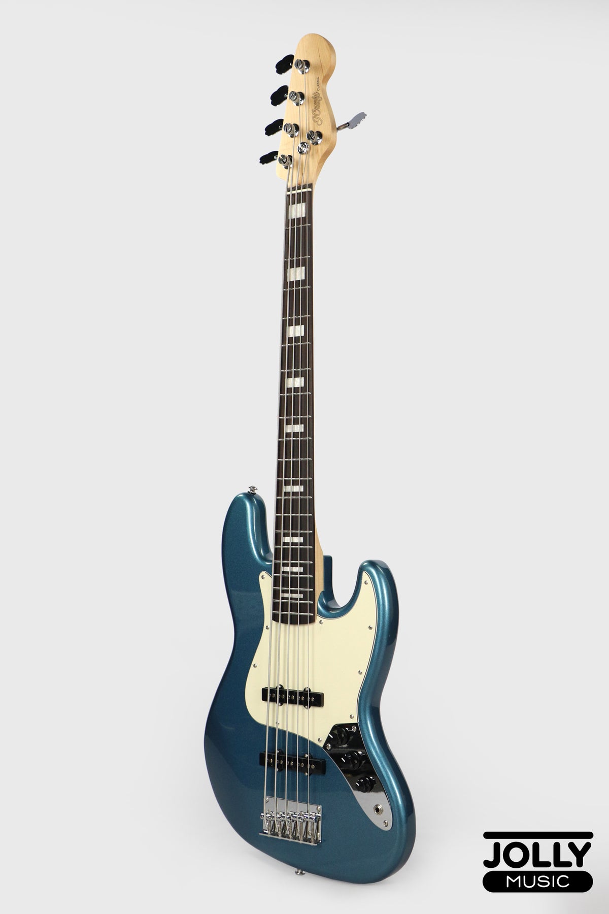 JCraft JB-2 5-String Bass 2026 - Rosewood / Metallic Blue