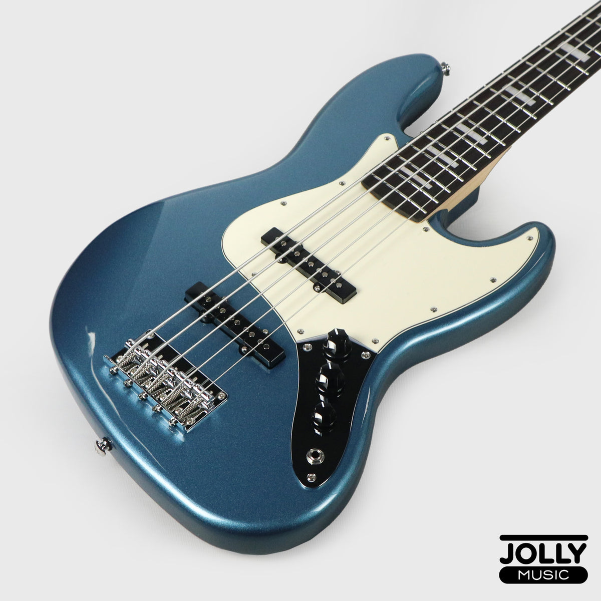 JCraft JB-2 5-String Bass 2026 - Rosewood / Metallic Blue