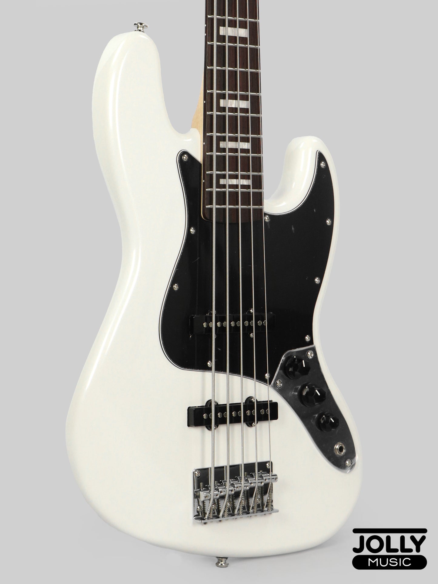 Jcraft JB-2 5-String Electric Bass 2026 - Rosewood / Pearl White
