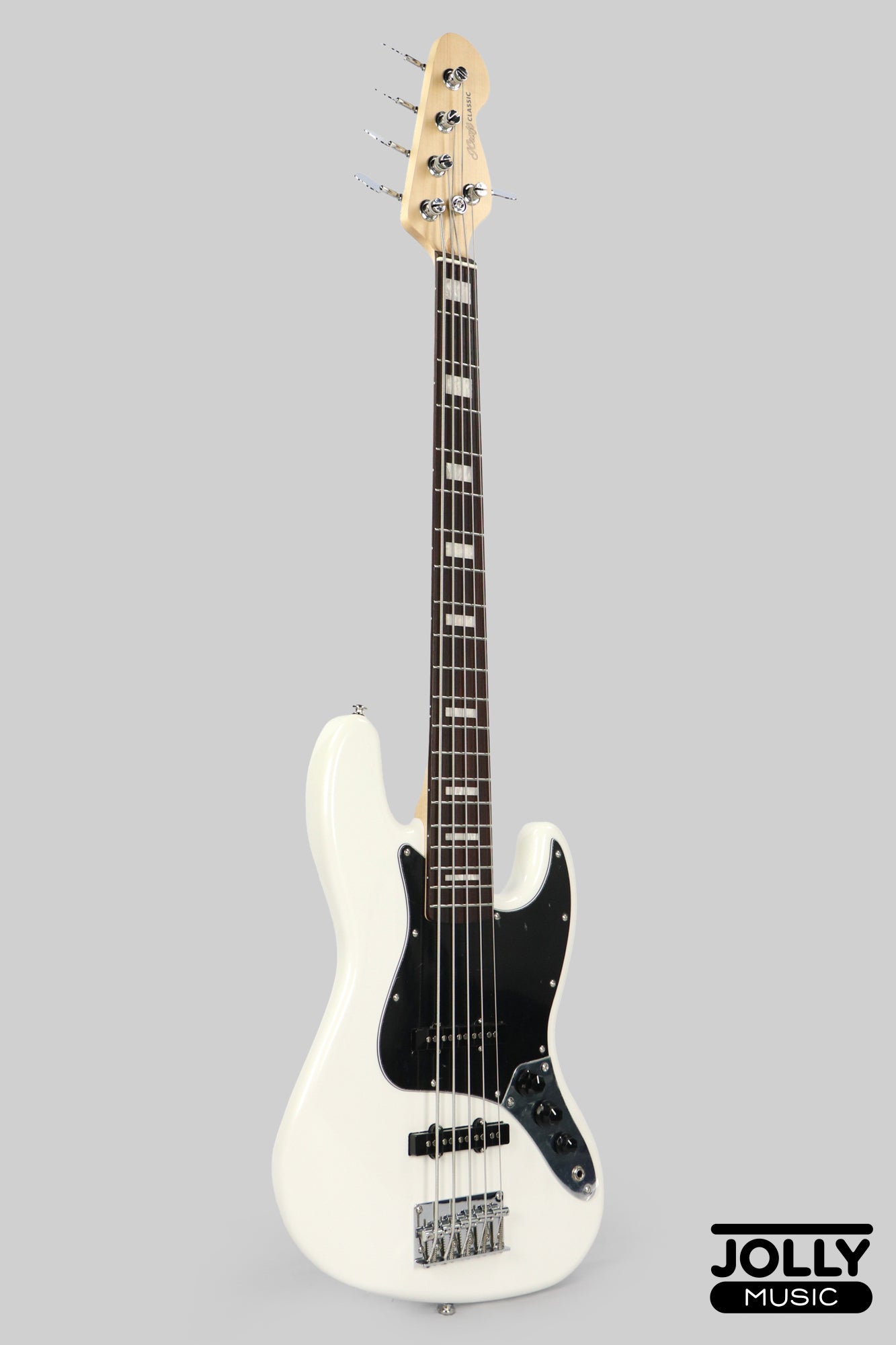 Jcraft JB-2 5-String Electric Bass 2026 - Rosewood / Pearl White