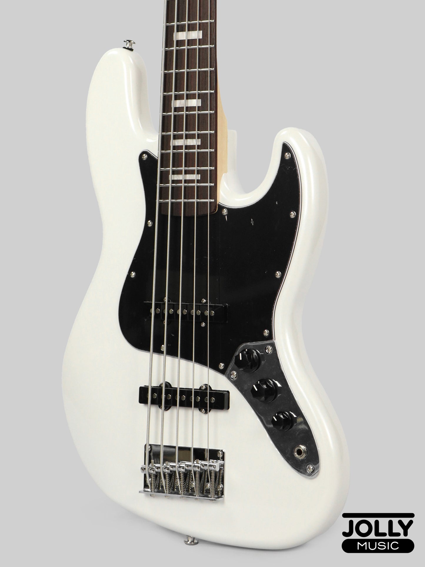 Jcraft JB-2 5-String Electric Bass 2026 - Rosewood / Pearl White