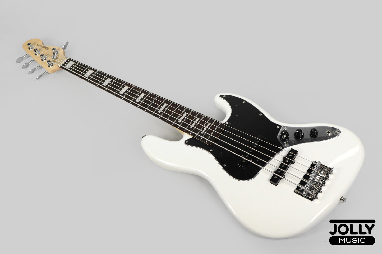 Jcraft JB-2 5-String Electric Bass 2026 - Rosewood / Pearl White