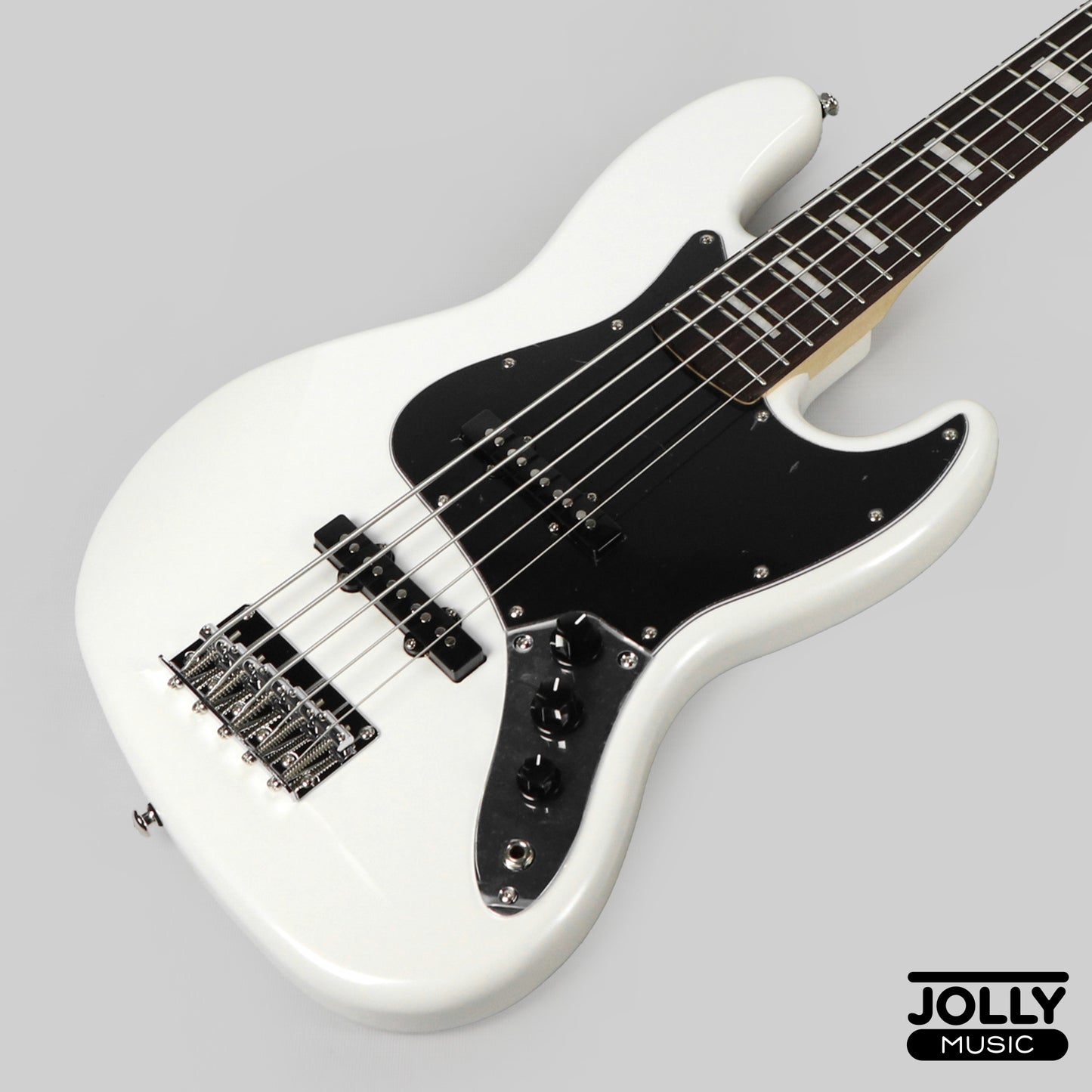 Jcraft JB-2 5-String Electric Bass 2026 - Rosewood / Pearl White