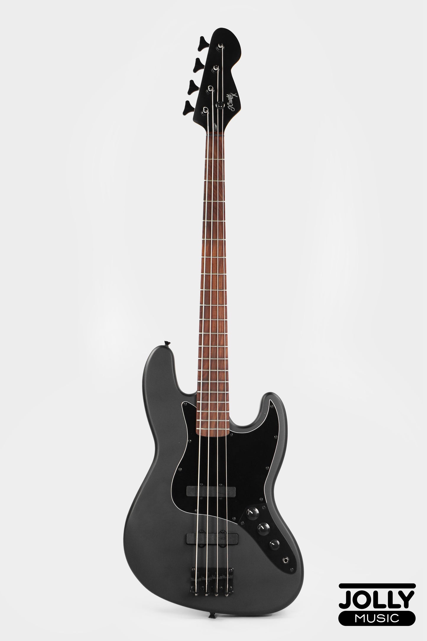 JCraft X Series JBX-1 Offset 4-String Bass Guitar -  Matte Black