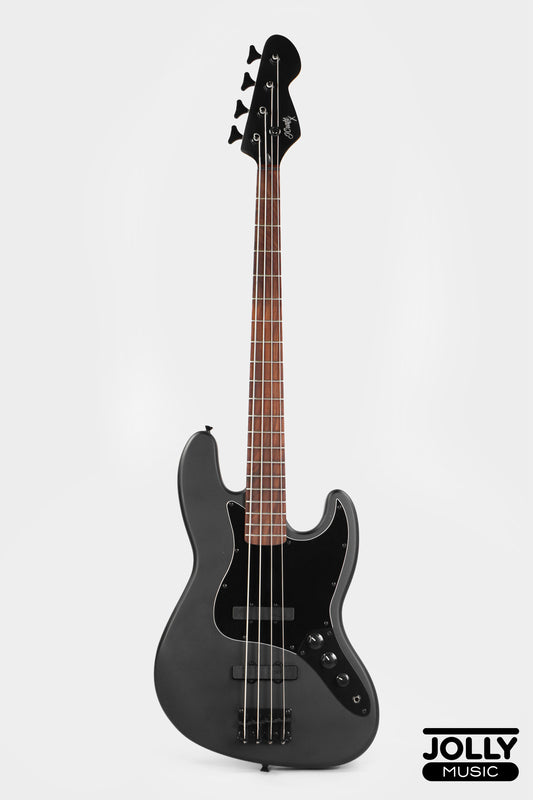JCraft X Series JBX-1 Offset 4-String Bass Guitar -  Matte Black