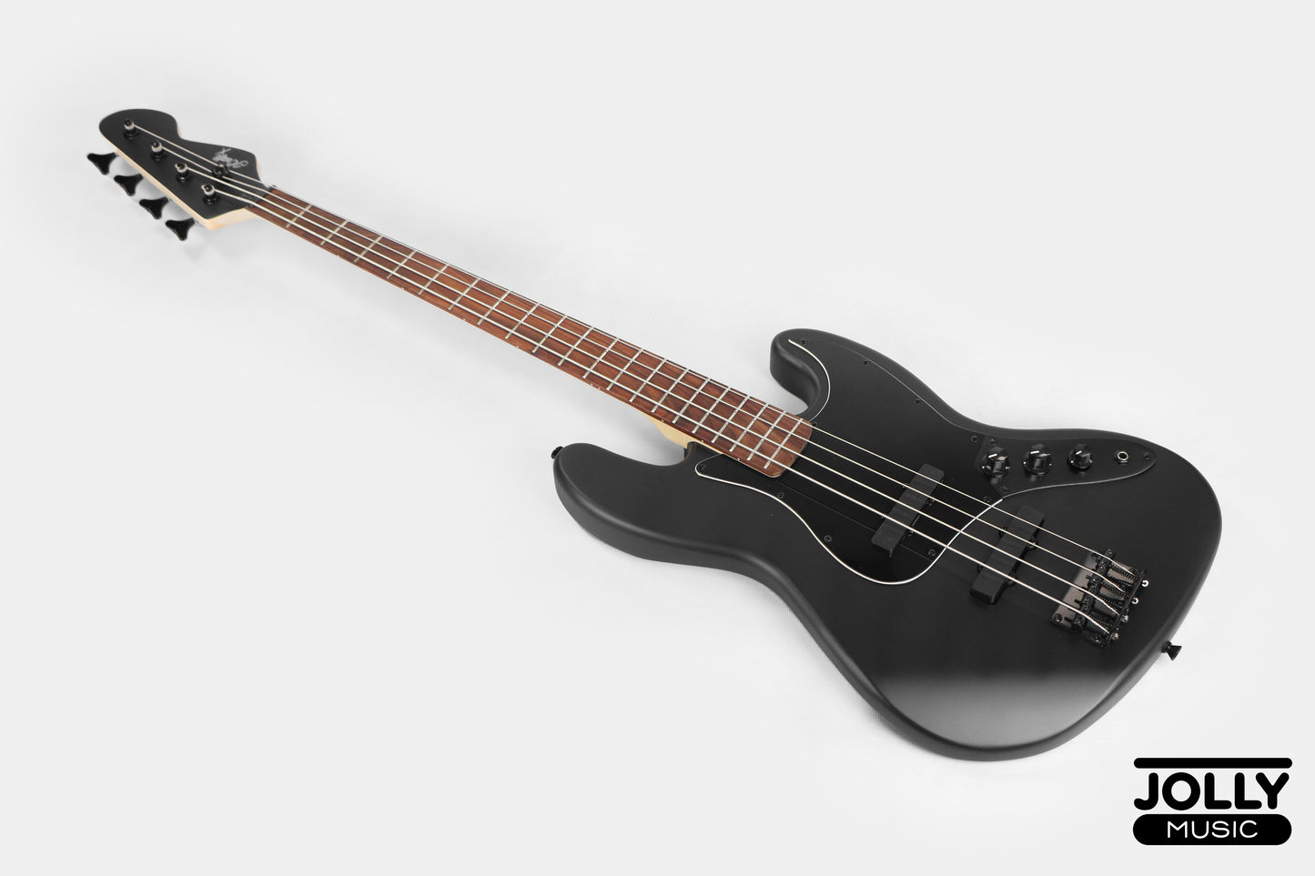 JCraft X Series JBX-1 Offset 4-String Bass Guitar -  Matte Black