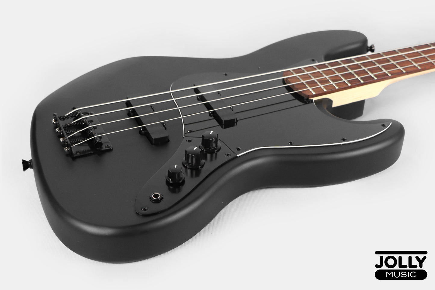 JCraft X Series JBX-1 Offset 4-String Bass Guitar -  Matte Black