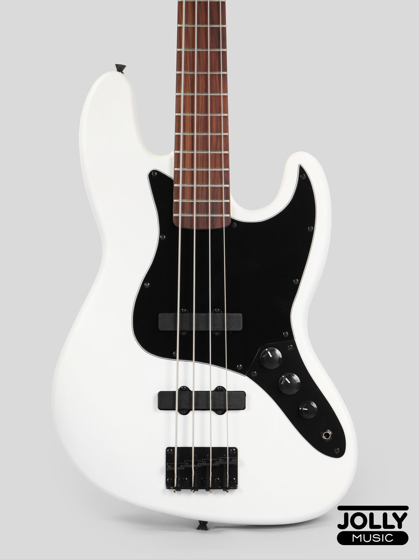 JCraft X Series JBX-1 Offset 4-String Bass Guitar -  White