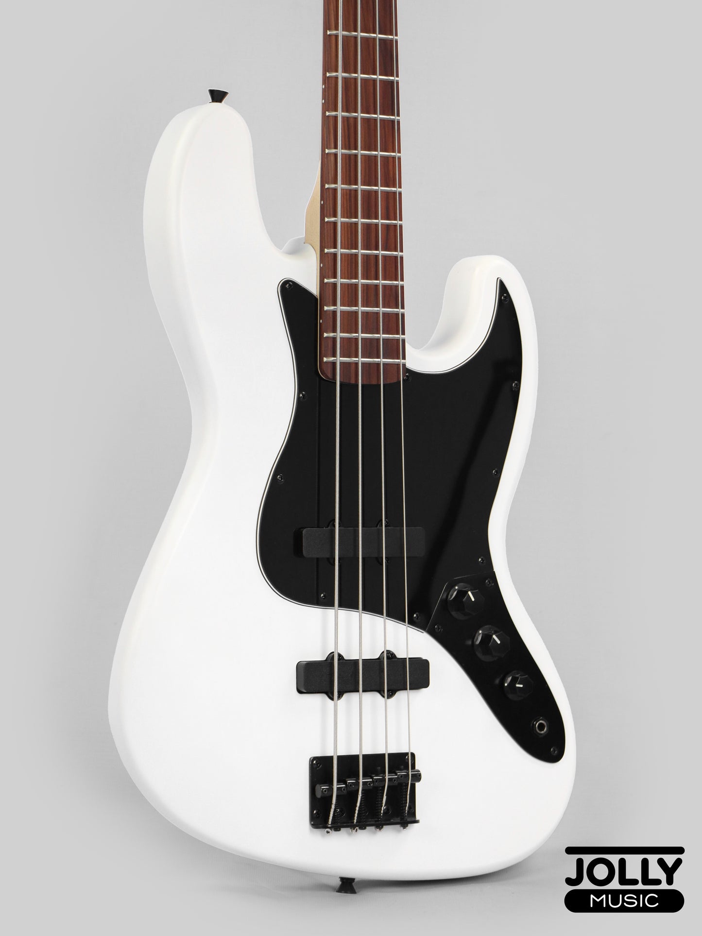 JCraft X Series JBX-1 Offset 4-String Bass Guitar -  White