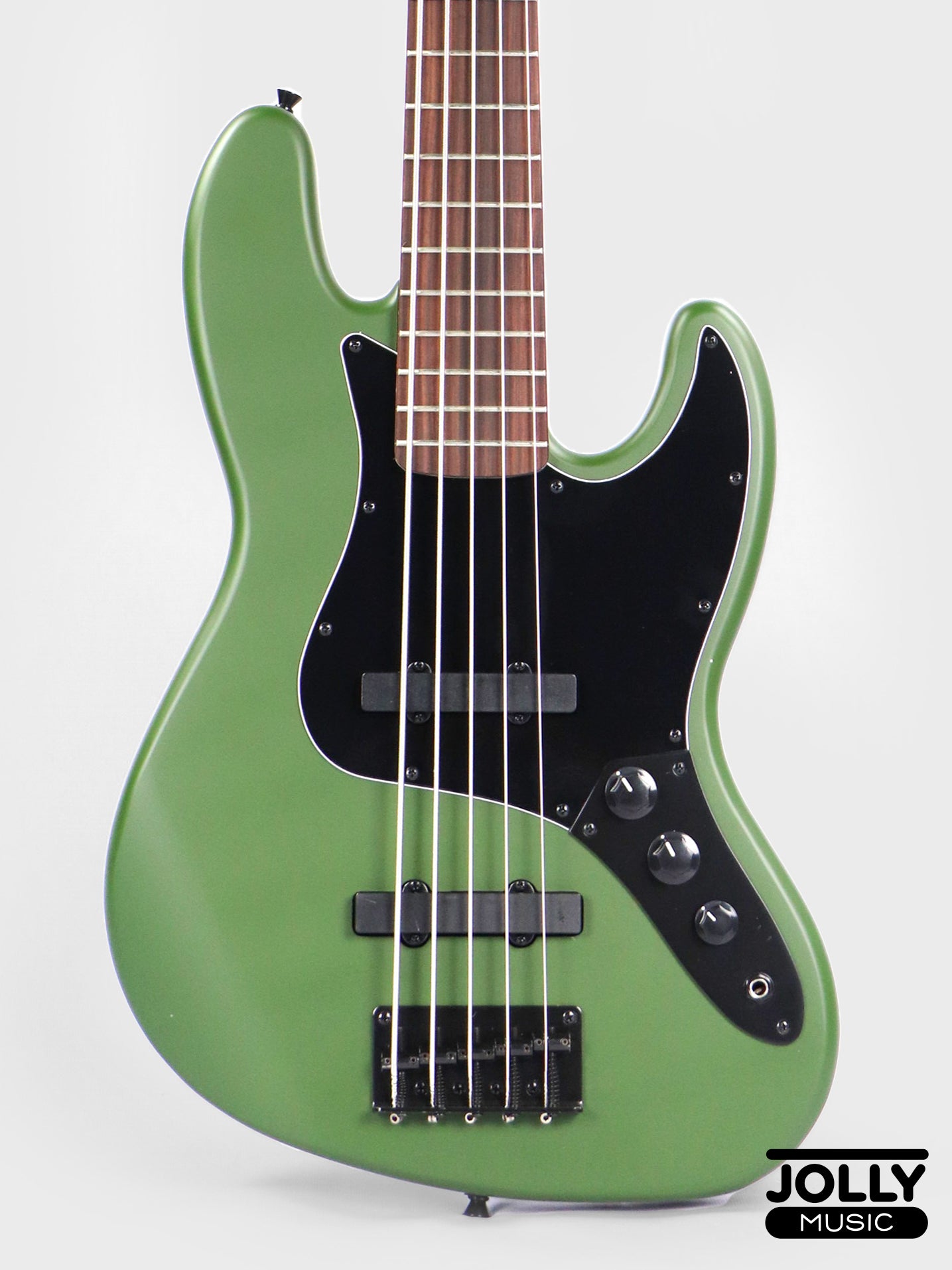 JCraft X Series JBX-1 5-String Bass Guitar - Army Green