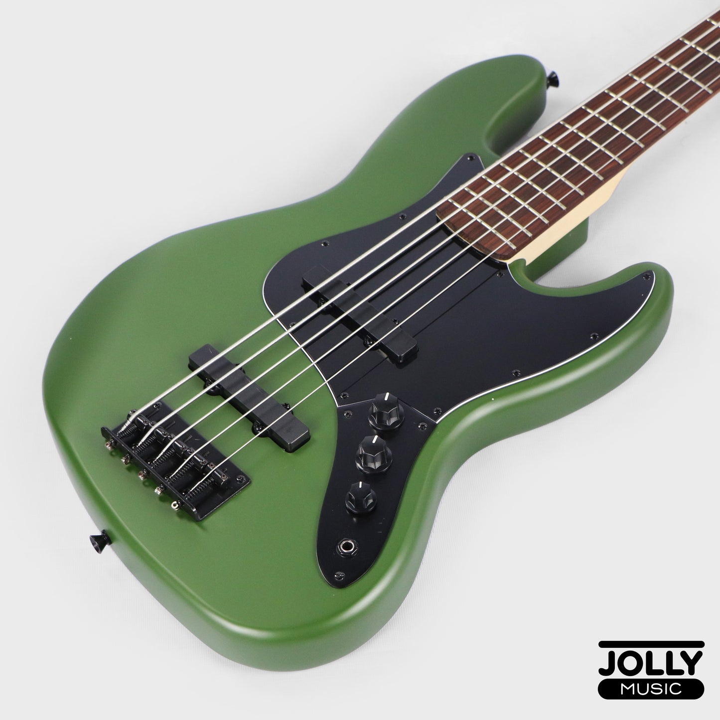 JCraft X Series JBX-1 5-String Bass Guitar - Army Green