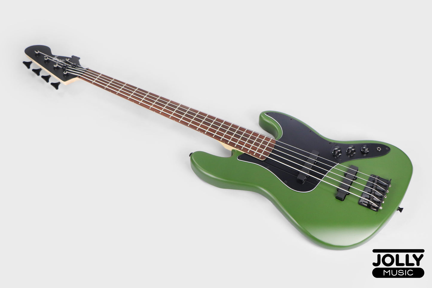 JCraft X Series JBX-1 5-String Bass Guitar - Army Green
