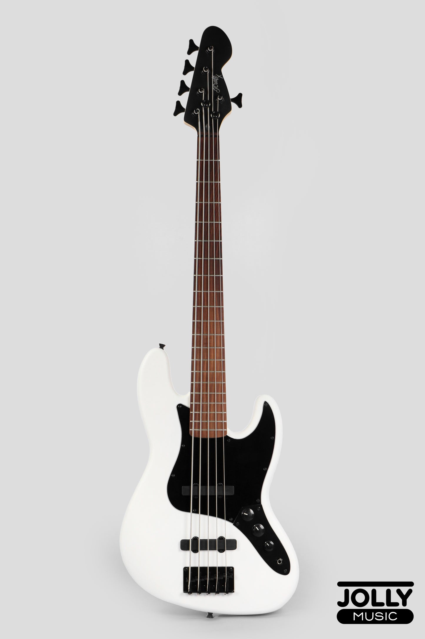JCraft X Series JBX-1 5-String Bass Guitar - White
