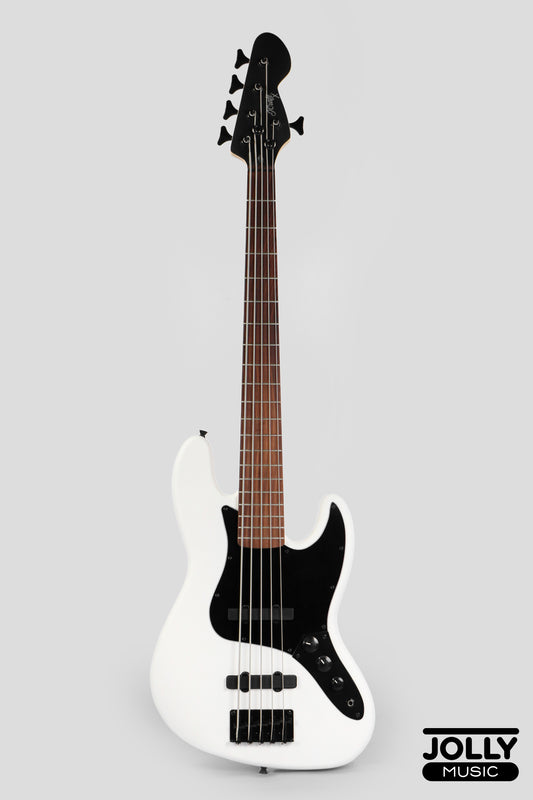 JCraft X Series JBX-1 5-String Bass Guitar - White