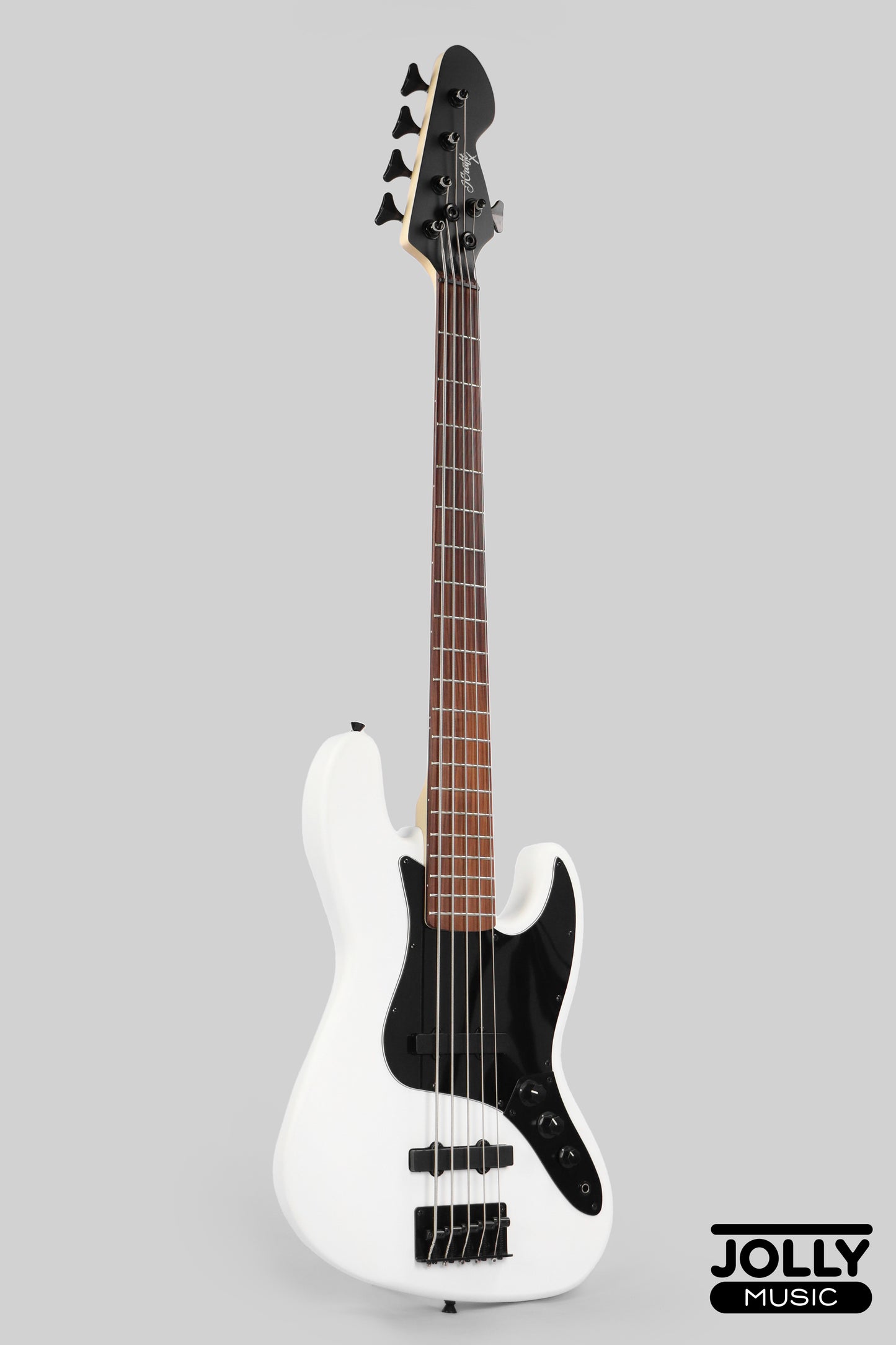 JCraft X Series JBX-1 5-String Bass Guitar - White