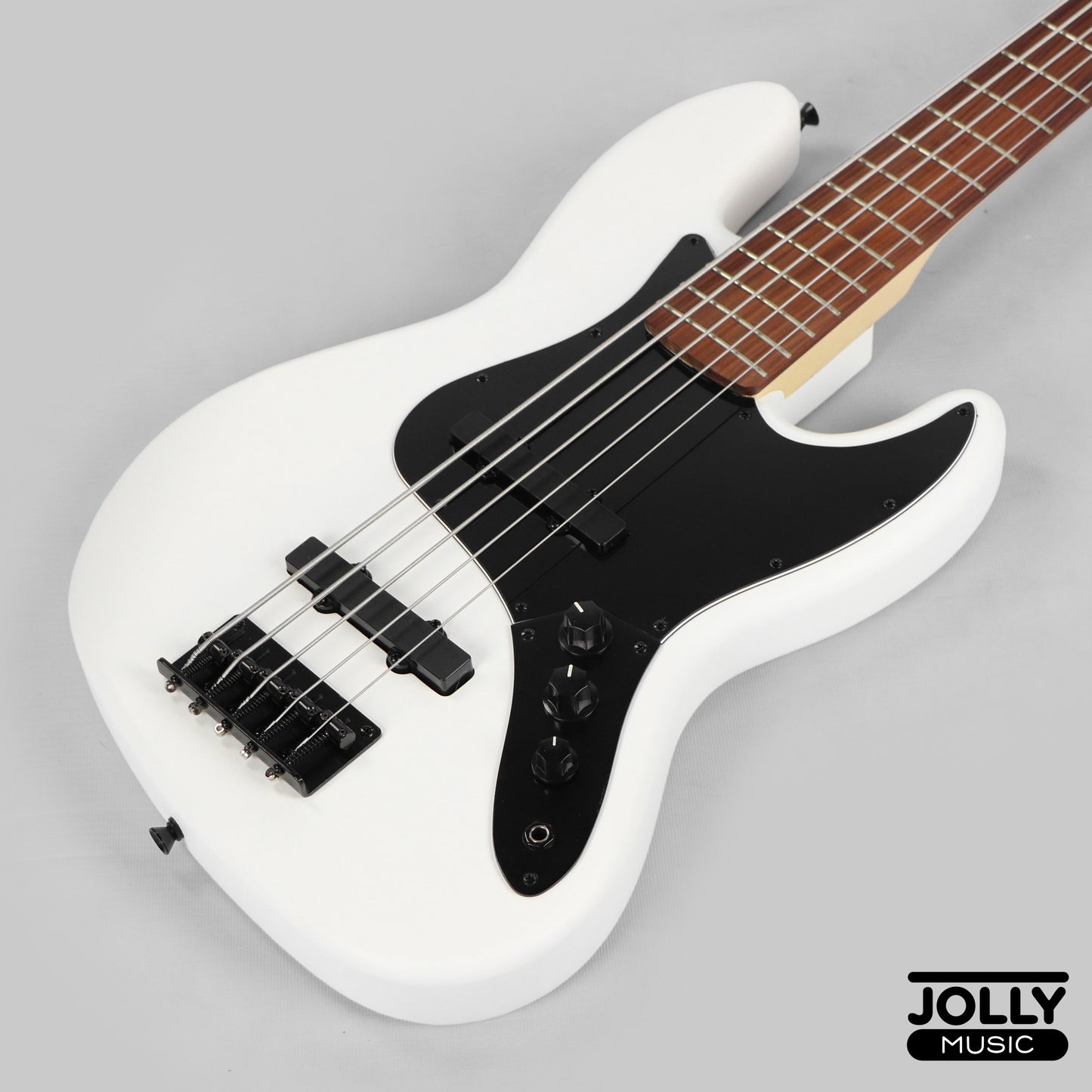JCraft X Series JBX-1 5-String Bass Guitar - White