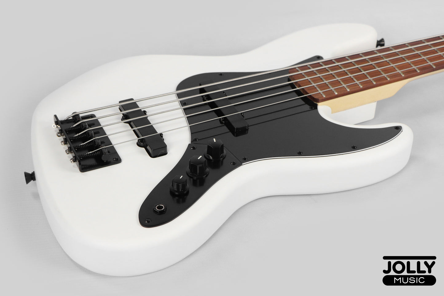 JCraft X Series JBX-1 5-String Bass Guitar - White