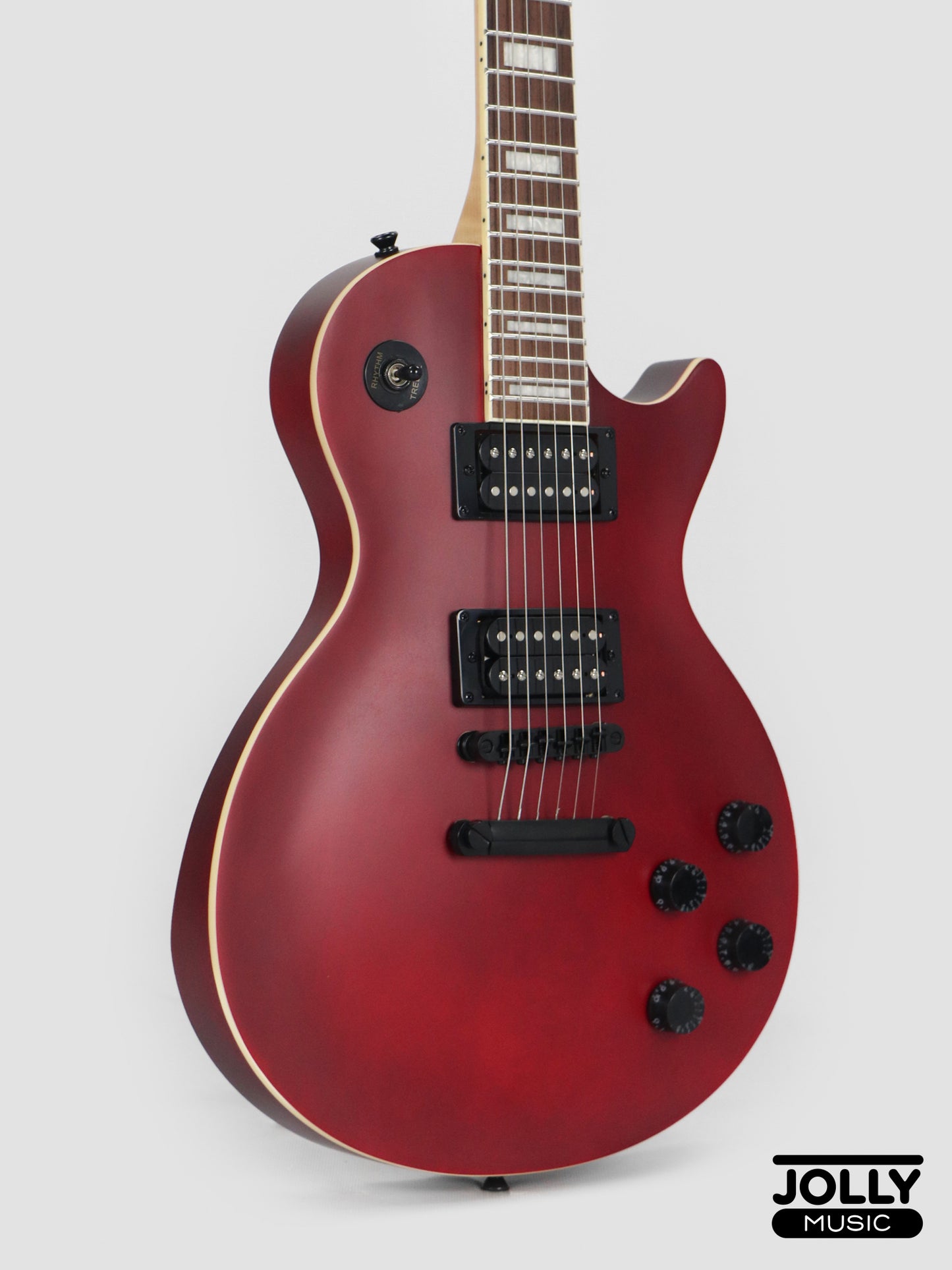 JCraft X LPX-24 Archtop Single Cut Stainless Steel Frets Electric Guitar - Blood Red