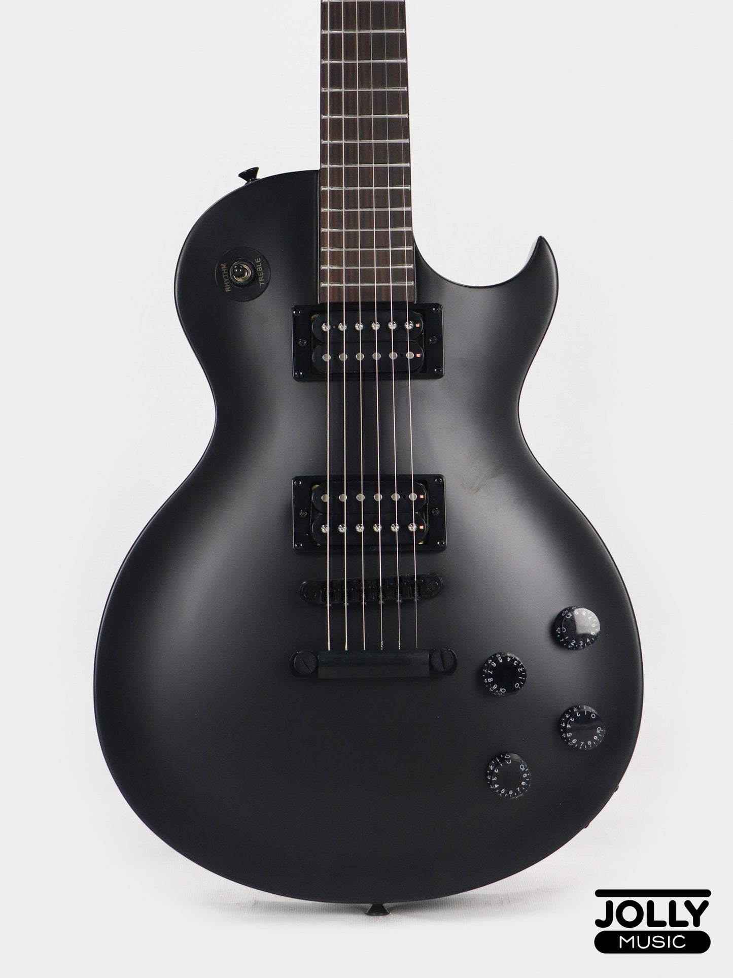 J-Craft X LPX-2 Archtop Single Cut Stainless Steel Frets Electric Guitar - Shadow Black