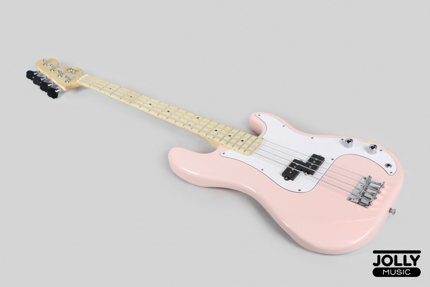 JCraft PB-1 4-String Electric Bass Guitar with Gigbag - Pixie Pink