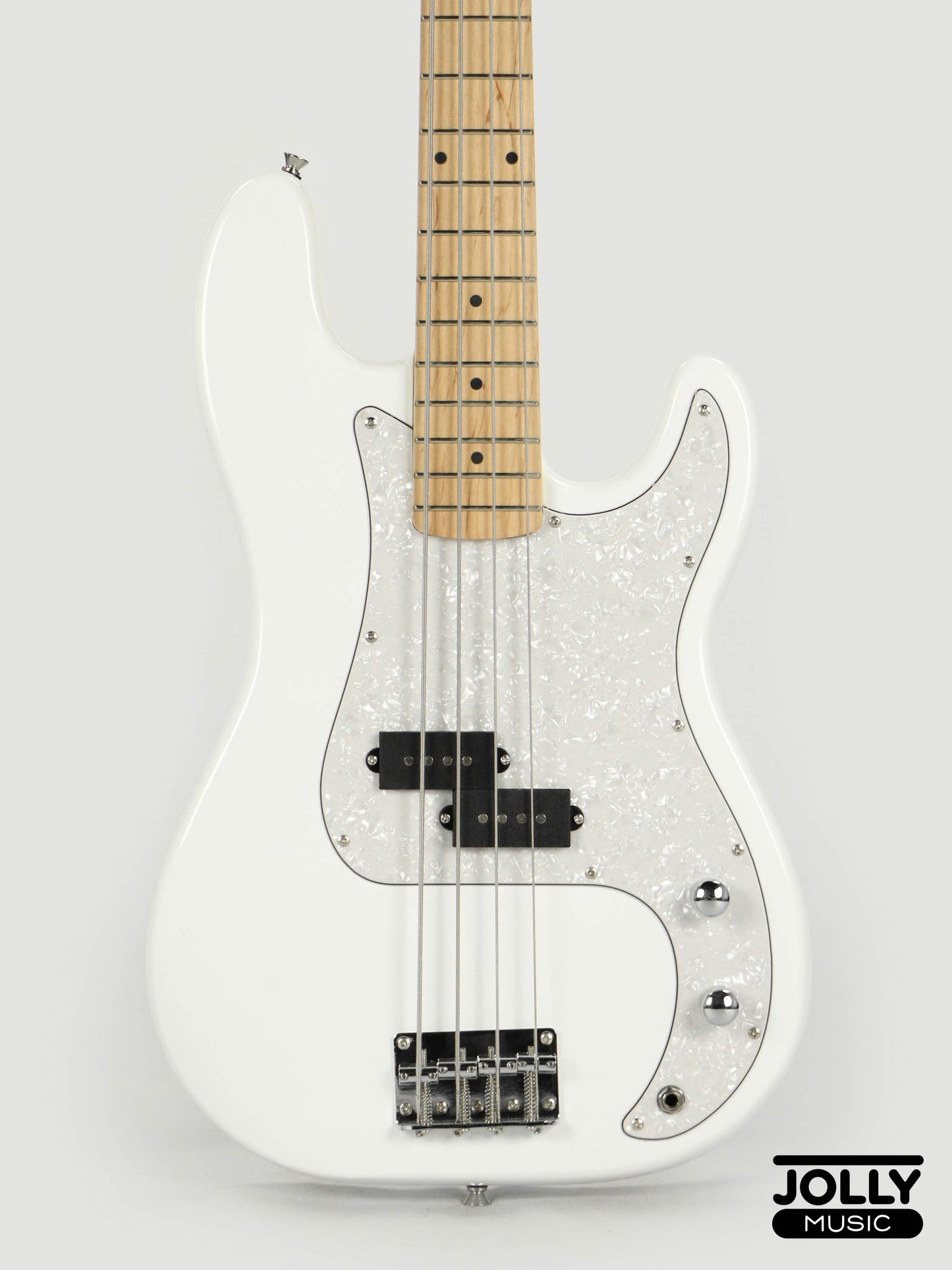 JCraft PB-2 4-String Bass Guitar -Pearl White