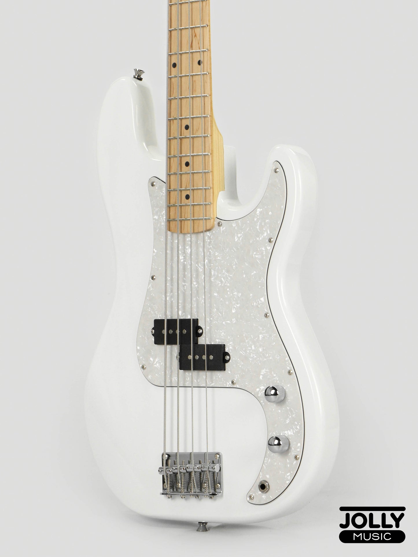 JCraft PB-2 4-String Bass Guitar -Pearl White