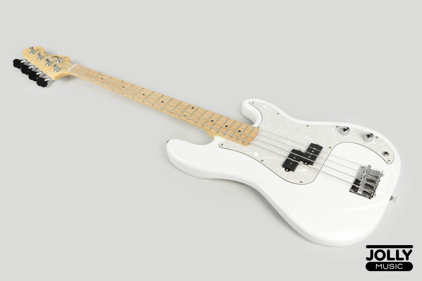 JCraft PB-2 4-String Bass Guitar -Pearl White