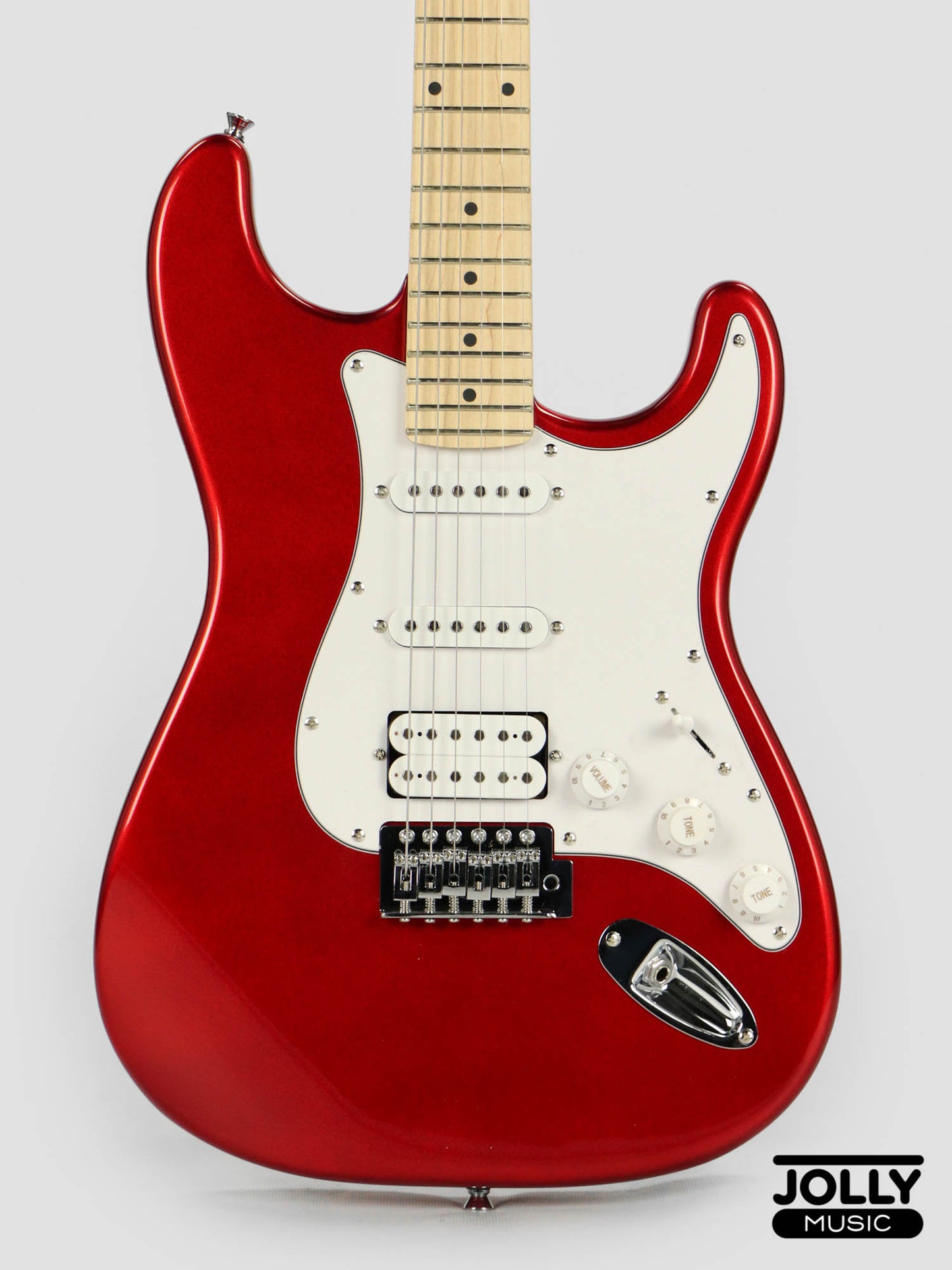 JCraft S-1H HSS Electric Guitar with Gigbag - Candy Apple Red