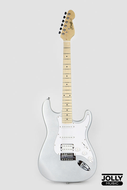JCraft S-1H HSS Electric Guitar with Gigbag - Silver Sky