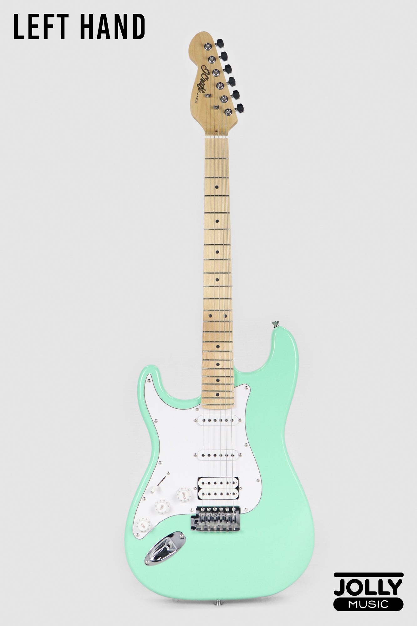 JCraft S-1 LEFT HAND S-Style Electric Guitar with Gigbag - Surf Green