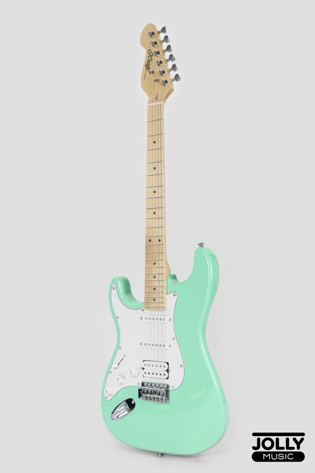 JCraft S-1 LEFT HAND S-Style Electric Guitar with Gigbag - Surf Green