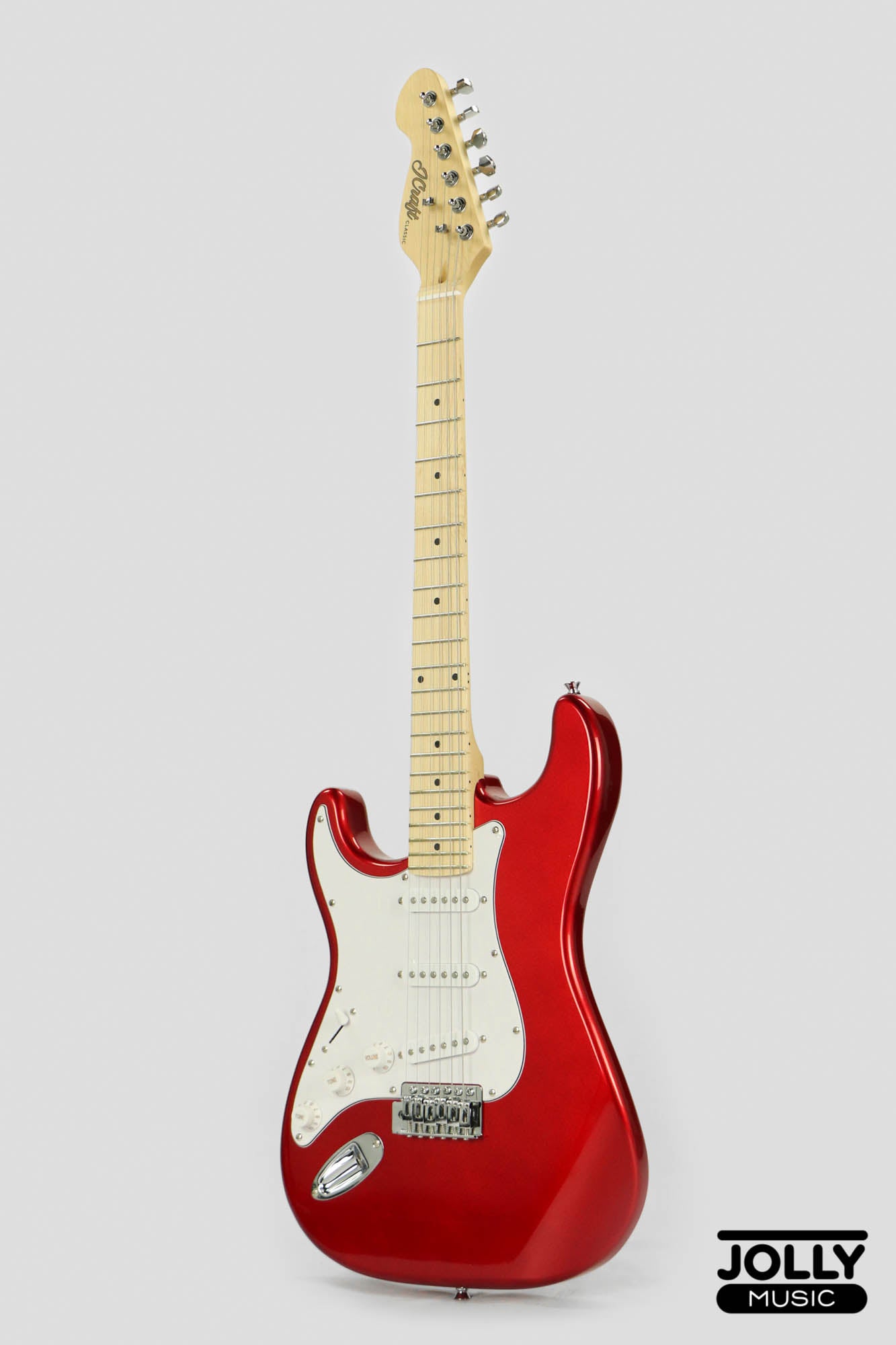 JCraft S-1 LEFT HAND S-Style Electric Guitar with Gigbag - Metallic Red