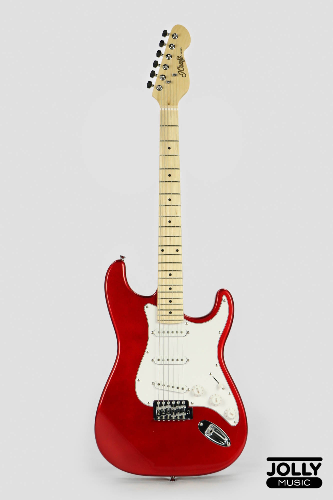 JCraft S-1 S-Style Electric Guitar with Gigbag - Metallic Red