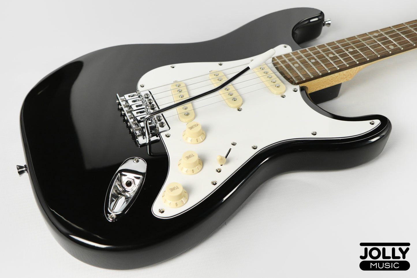 JCraft S-2 S-Style Electric Guitar - RW / Black