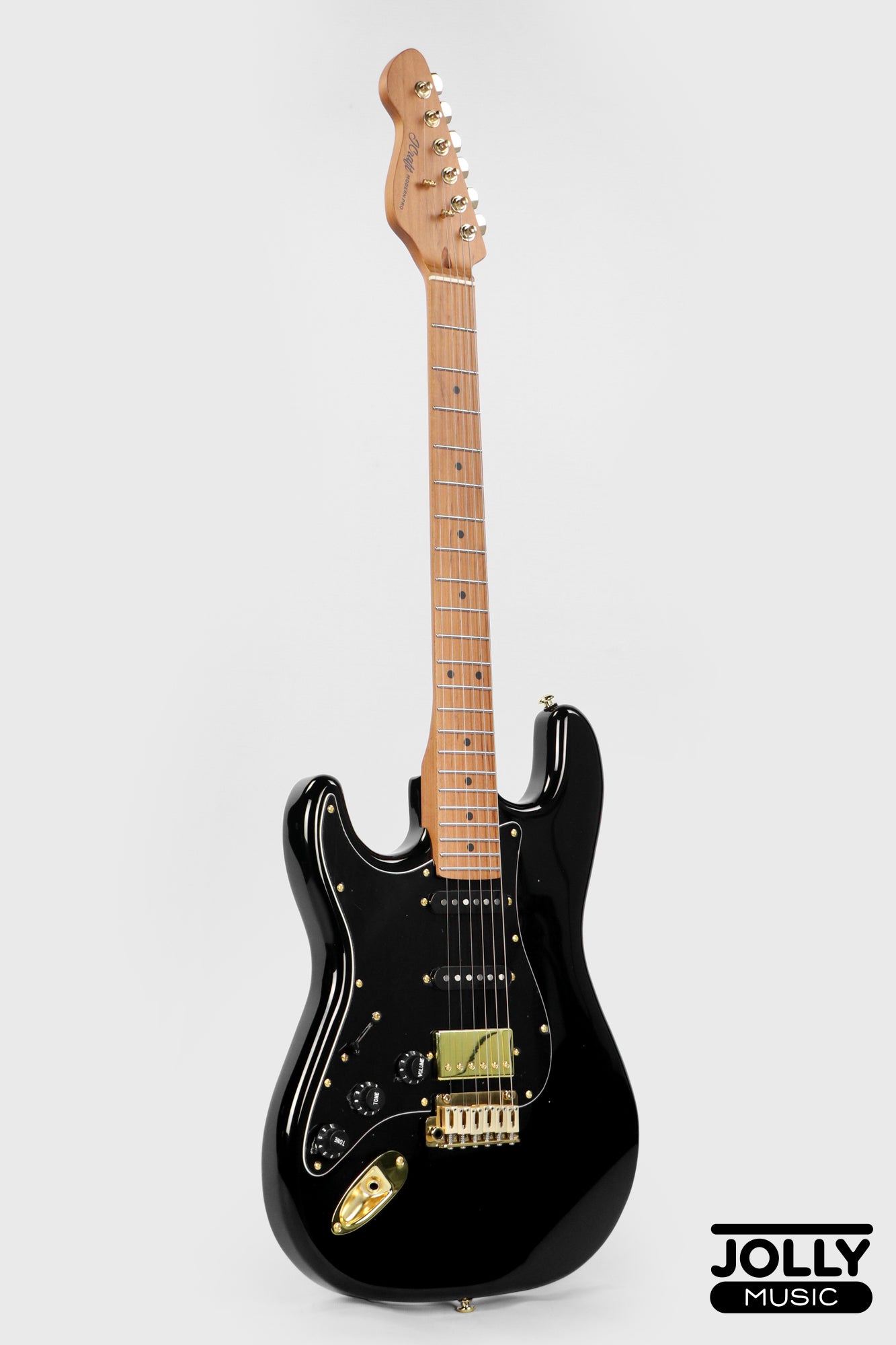 Jcraft S-3HC PRO LEFT HAND HSS Strat Roasted Maple - Black